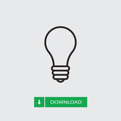 Sticker - Light bulb icon vector. Idea sign