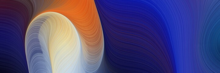 Poster - abstract artistic art background graphic with lines and midnight blue, tan and coffee colors. can be used as texture, background or banner