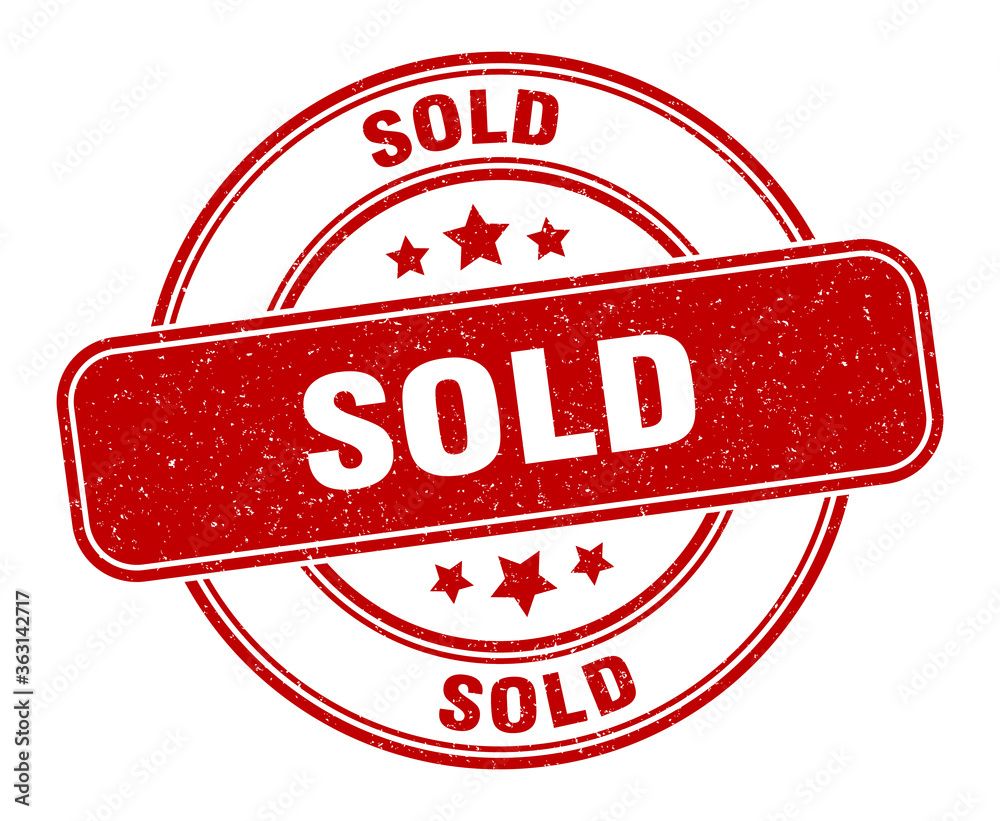 sold stamp. sold label. round grunge sign Stock Vector | Adobe Stock
