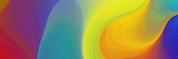 Poster - abstract artistic background graphic with lines and golden rod, dark moderate pink and teal blue colors. art can be used as background or texture