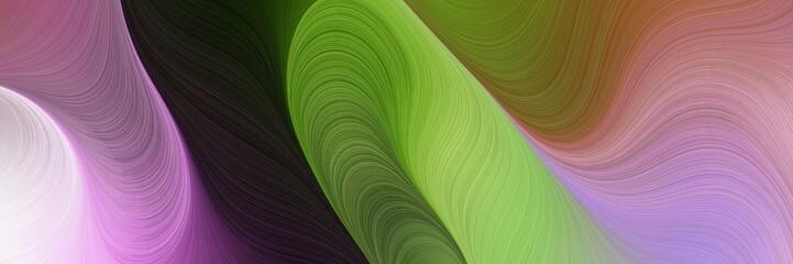 Poster - abstract artistic art background with lines and pastel brown, very dark green and plum colors. can be used as texture, background or banner