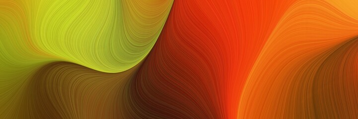 Poster - abstract colorful background graphic with lines and saddle brown, yellow green and dark golden rod colors. art can be used as background illustration