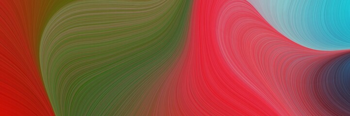 Poster - abstract artistic background with lines and brown, sea green and medium aqua marine colors. art can be used as background or texture