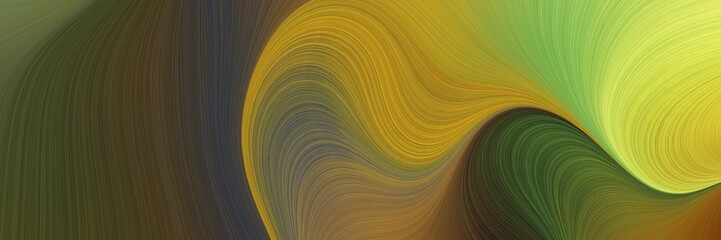Poster - abstract colorful background with lines and dark olive green, golden rod and dark golden rod colors. can be used as texture, background or banner