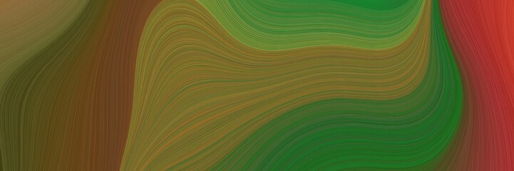 Poster - abstract colorful background with lines and dark olive green, forest green and sienna colors. can be used as poster, background or banner