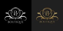 Luxury Logo Letter B Template Vector Circle For Restaurant, Royalty, Boutique, Cafe, Hotel, Heraldic, Jewelry, Fashion