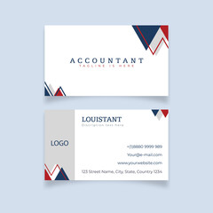 Wall Mural - Minimalist poly blue abstract design business card template