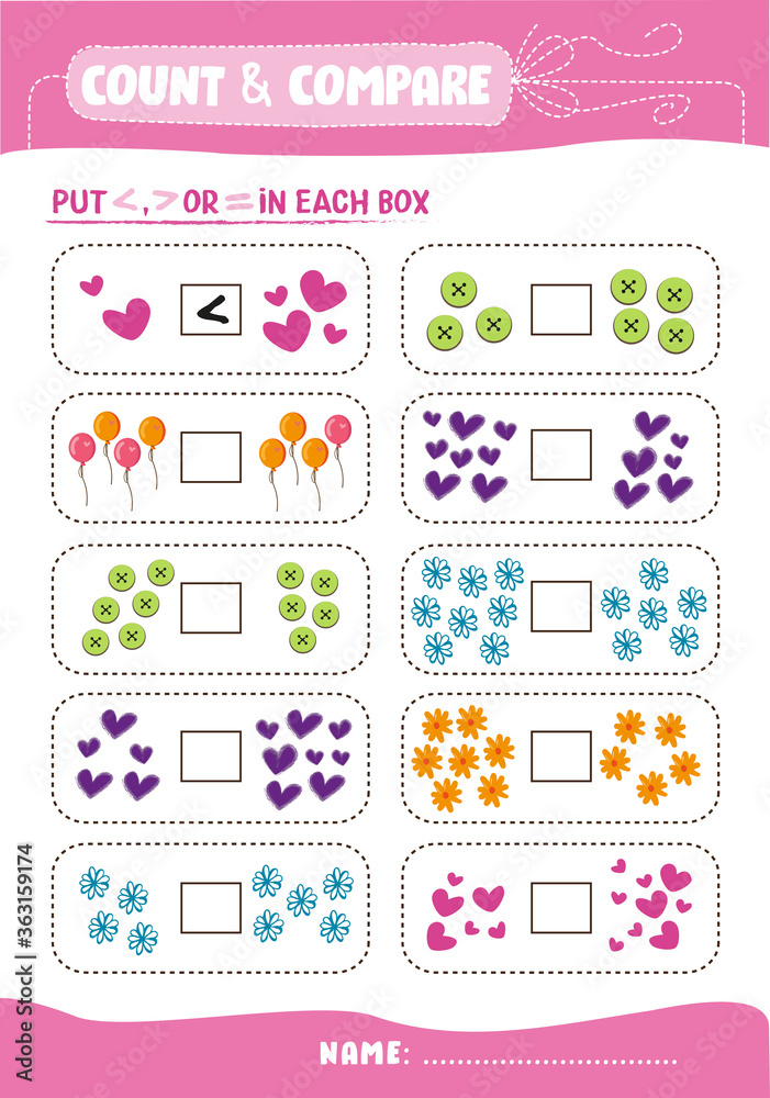 Math sheet for primary school / Kindergarten sheet and exercise / Math ...