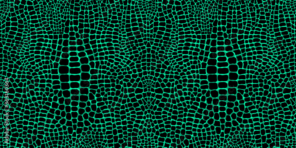 Realistic seamless pattern with crocodile or alligator print. Green ...
