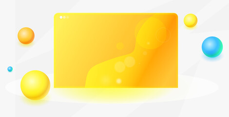 Poster - modern web browser window internet empty page ui template horizontal vector illustration