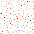 Seamless star pattern is orange and black. Halloween pattern.