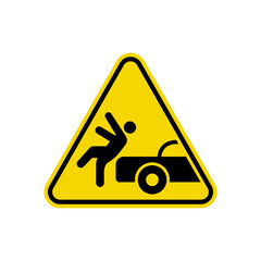 Car Accident Sign. Yellow Triangle Warning Symbol Simple, Flat Vector, Icon You Can Use Your Website Design, Mobile App Or Industrial Design. Vector Illustration