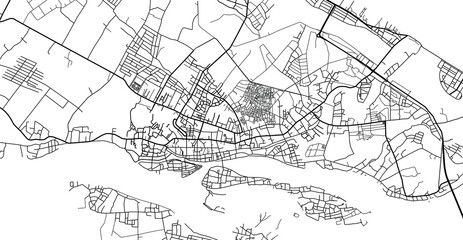 Urban vector city map of Hoi An, Vietnam