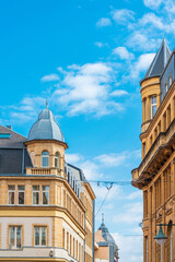 Antique building view in Old Town Metz, France