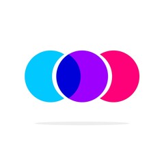 Poster - Abstract colorful circles logotype three element shapes design on template vector modern trendy mockup