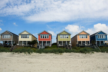 Colorful Row of Beach Houses