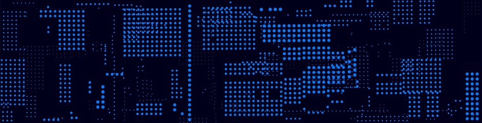 Poster - Abstract vector technology background. Big data digital code. Futuristic dots background.