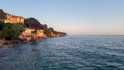 Adriatic sea coast in Sutomore in Montenegro