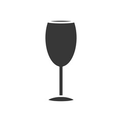 Sticker - champagne glass icon, silhouette style