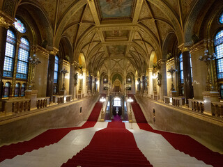 Poster - interno del parlamento di Budapest