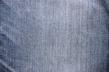 Sticker - Dark blue jeans denim fabric texture. Classic blue jean clothing, empty denim surface. Seamless casual jeans material, flat lay wallpaper or banner design of classic blue denim backdrop