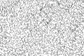 Fototapete - Grunge texture of random zigzags, doodles, swirls, drawn by hand. Unreadable, chaotic, careless scribbles. Vector illustration. Overlay template. 