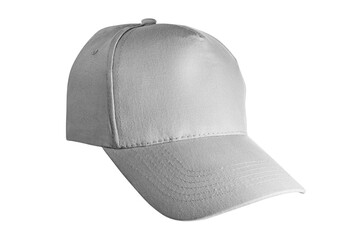 Working peaked cap. Gray baseball cap