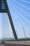 Fototapeta Mosty linowy / wiszący - The Megyeri bridge in Budapestz