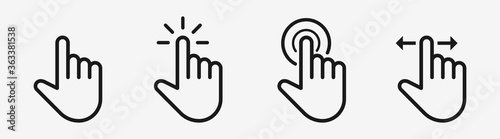 Fotografía Finger cursor touch screen vector