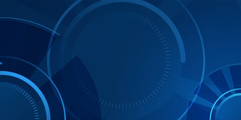 Poster - illustration of blue circle light, speed motion background. vector design abstract, science, futuris