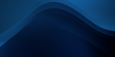 Wall Mural - Abstract blue black vector background with wave. Blue corporate business concept