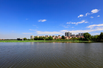 Wall Mural - Summer Landscape of Waterfront City, Tangshan City, China