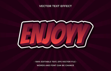 Wall Mural - Enjoyy editable text effect