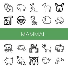 Sticker - Set of mammal icons