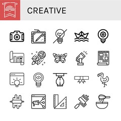 Canvas Print - Set of creative icons