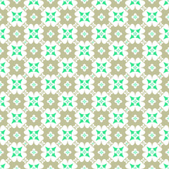 Fototapete - Vector modern seamless geometry pattern flower.Cute seamless pattern with abstract flower motif with vintage texture.