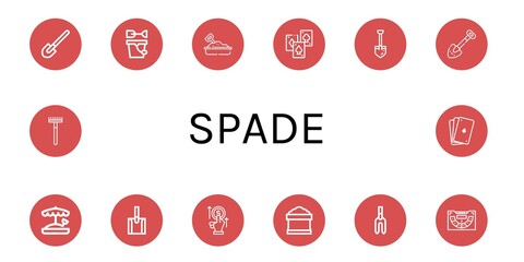 Sticker - Set of spade icons