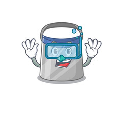 Sticker - Face shield mascot design swims with diving glasses