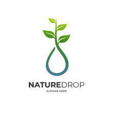 Plant And Drop, Pictorial Logo Design Template