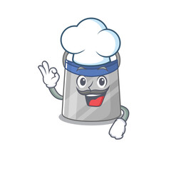 Sticker - Talented face shield chef cartoon drawing wearing chef hat