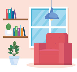 Wall Mural - living room home place icon vector illustration design