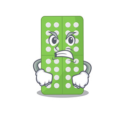 Sticker - A cartoon picture style of medicine pills having a mad face