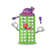 Wall Mural - A medicine pills cartoon design style love playing juggling