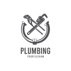 Wall Mural - plumbing silhouette logo