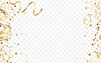 Wall Mural - gold vector polka illustration. metallic glitter