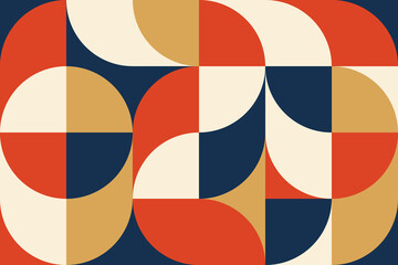 Abstract vector geometric pattern, background design in Bauhaus style, for web design, business card, invitation, poster, cover.