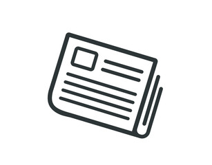 newspaper icon. news icon. newspaper outline simple icon.