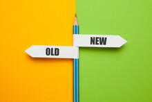 Pencil - Direction Indicator - Choice Of Old Or New Way. Progress And New Opportunities, Motivation And Evolution.
