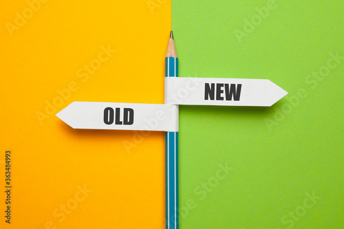 Fotomural Pencil - direction indicator - choice of old or new way