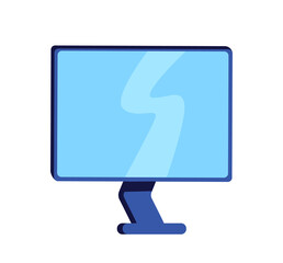 Fototapete - Desktop monitor flat color vector object